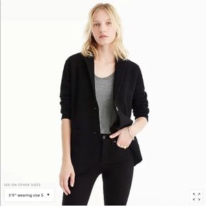 J Crew Merino Wool Sweater Blazer in Black XS